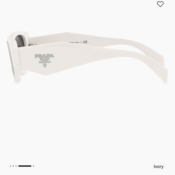 White prada rectangle sunglasses - Picture 4 of 10